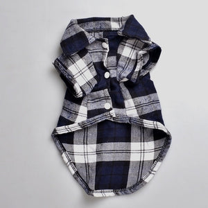 2019 New Spring Pet Fashion Puppy Dog Vests Plaid Stripe Pet T Shirt Cotton Cat Grid Costumes Dog Autumn Clothes Jacket Coats