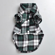 Load image into Gallery viewer, 2019 New Spring Pet Fashion Puppy Dog Vests Plaid Stripe Pet T Shirt Cotton Cat Grid Costumes Dog Autumn Clothes Jacket Coats